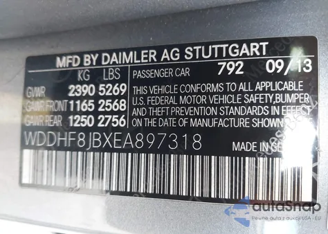 2014 Mercedes-Benz E 350 4Matic from USA, damaged, VIN WDDHF8JBXEA897318